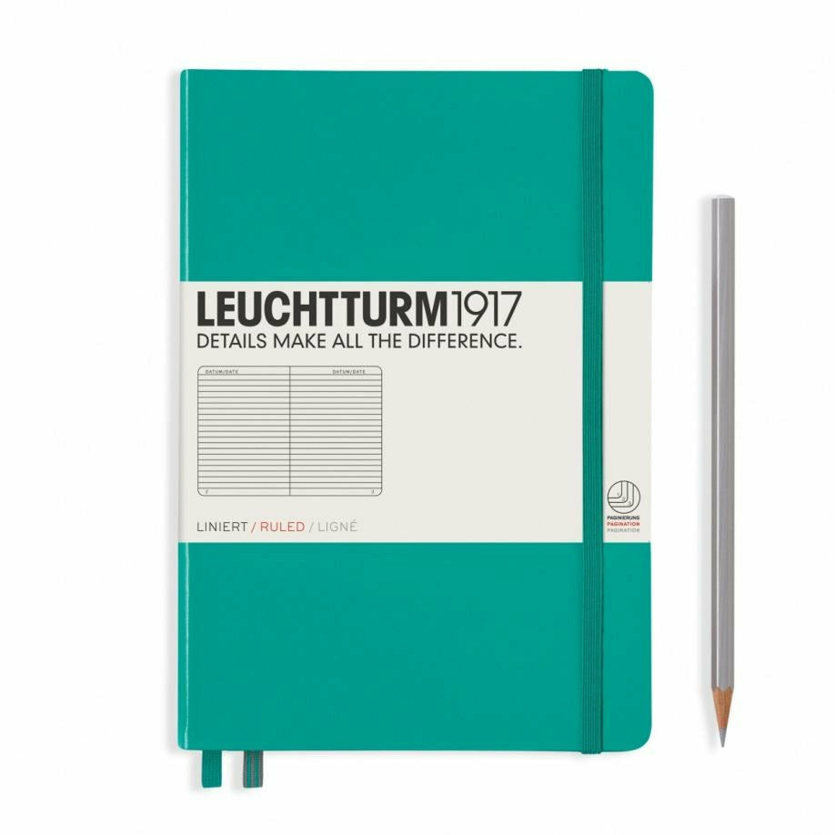 Notizbuch Medium (A5), Hardcover, 251 nummerierte Seiten