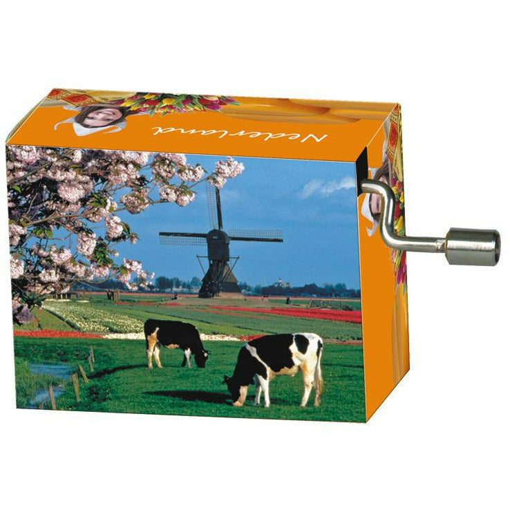 Spieluhr | Love Story | Holland | Kühe vor Windmühle