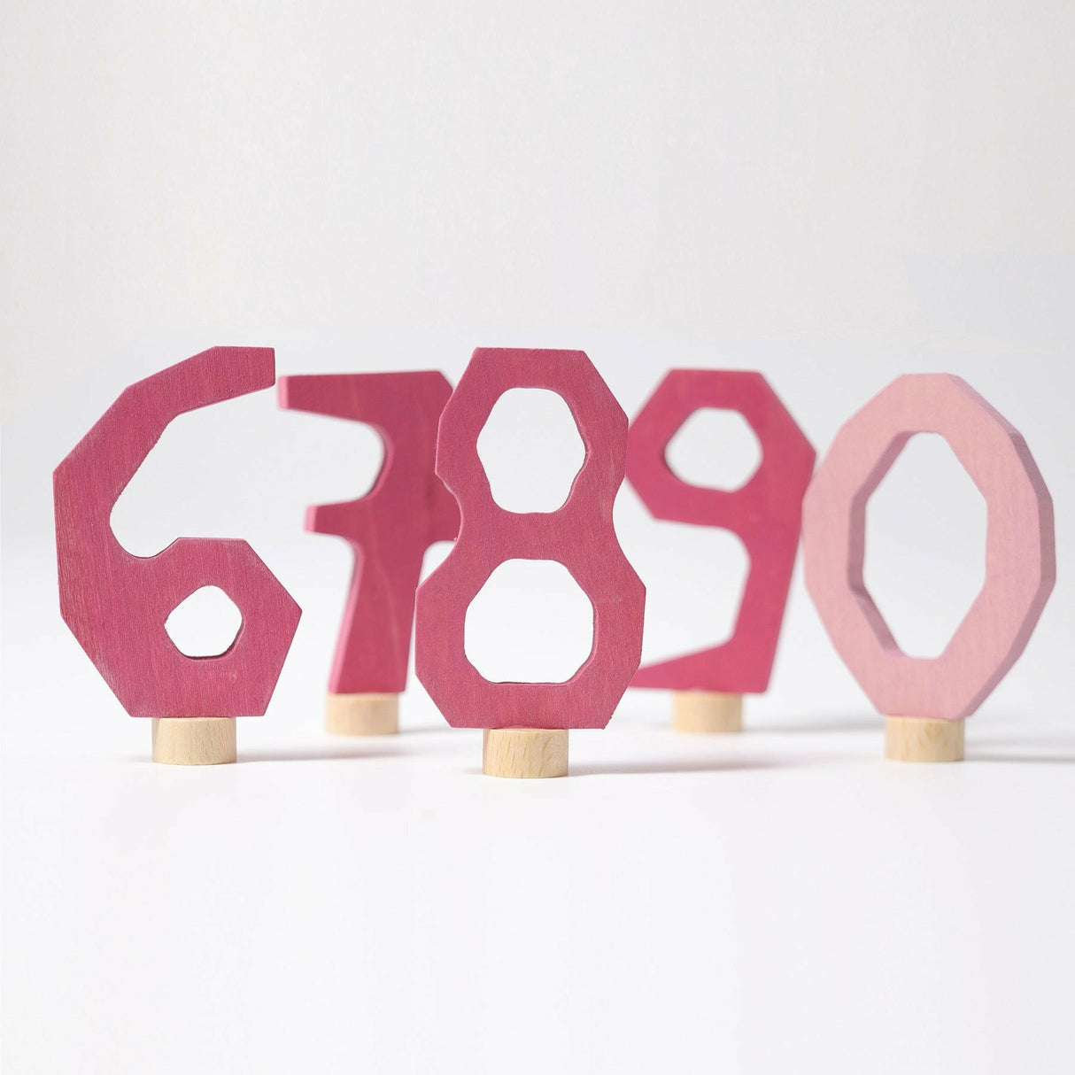 Grimm's | Zahlenstecker rosa einzeln 6