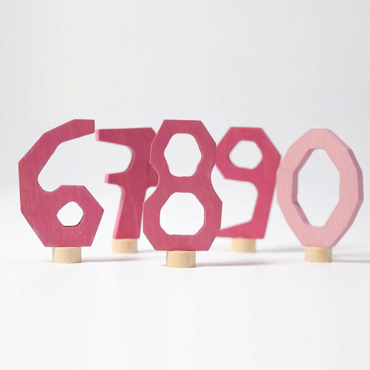Grimm's | Zahlenstecker rosa einzeln 6