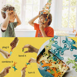 Binabo | Konstruktionsspiel | Box mit 60 Chips in 4 Farben