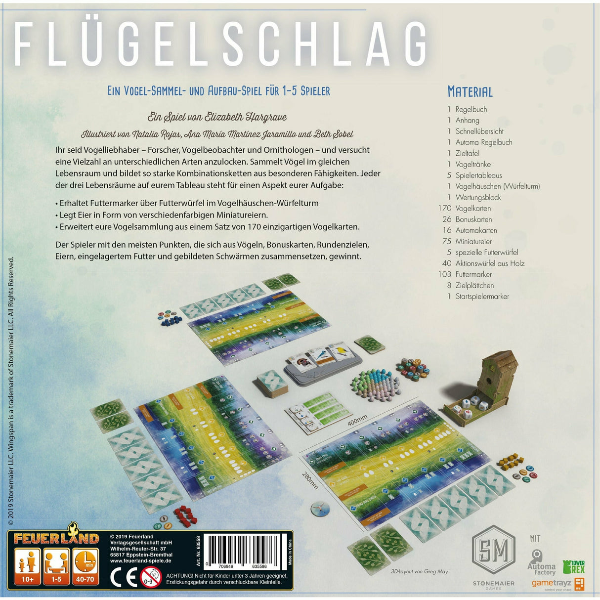 Feuerland Spiele | Flügelschlag | Kennerspiel des Jahres 2019