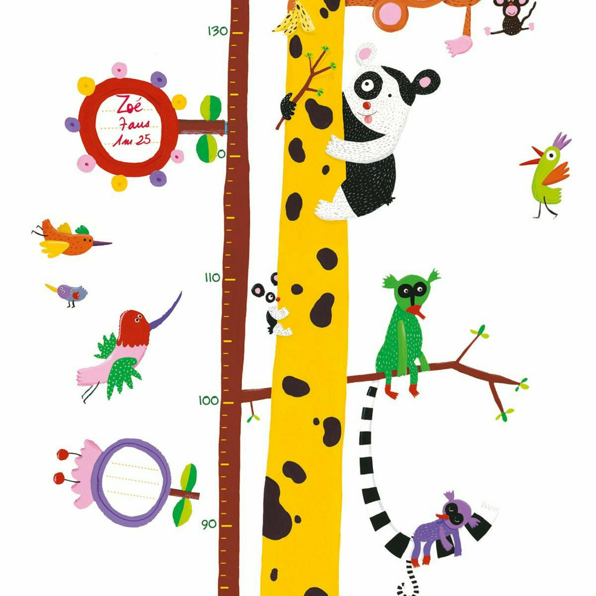 Djeco | Wandsticker Messlatte: Friends of the Amazon