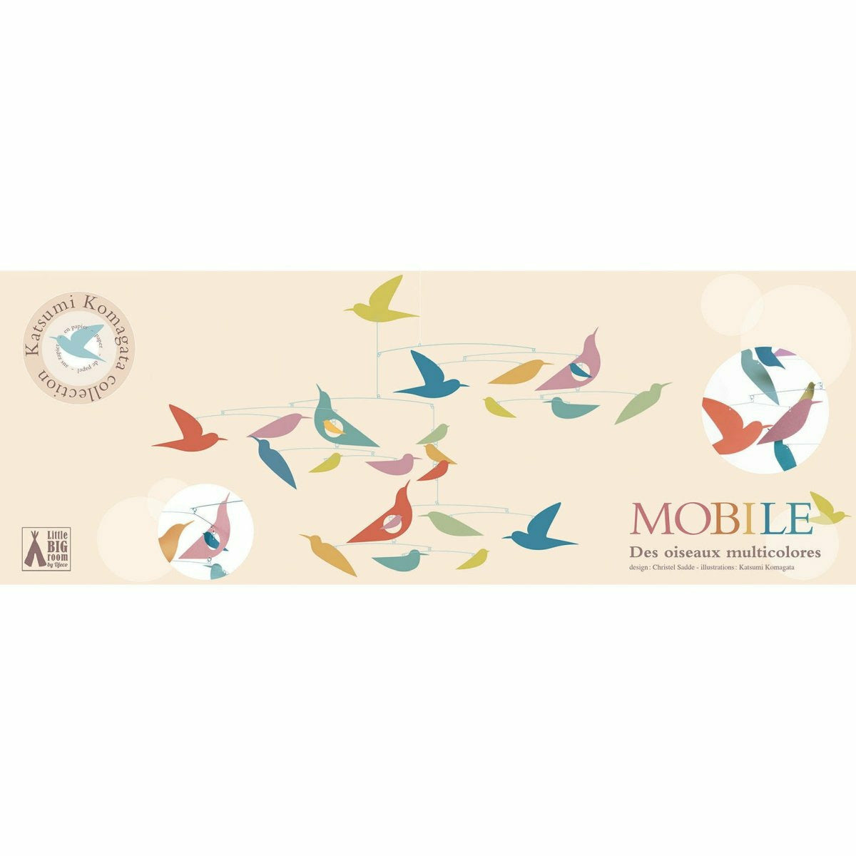 Djeco | FSC Papier Mobile: Bunte Vögel