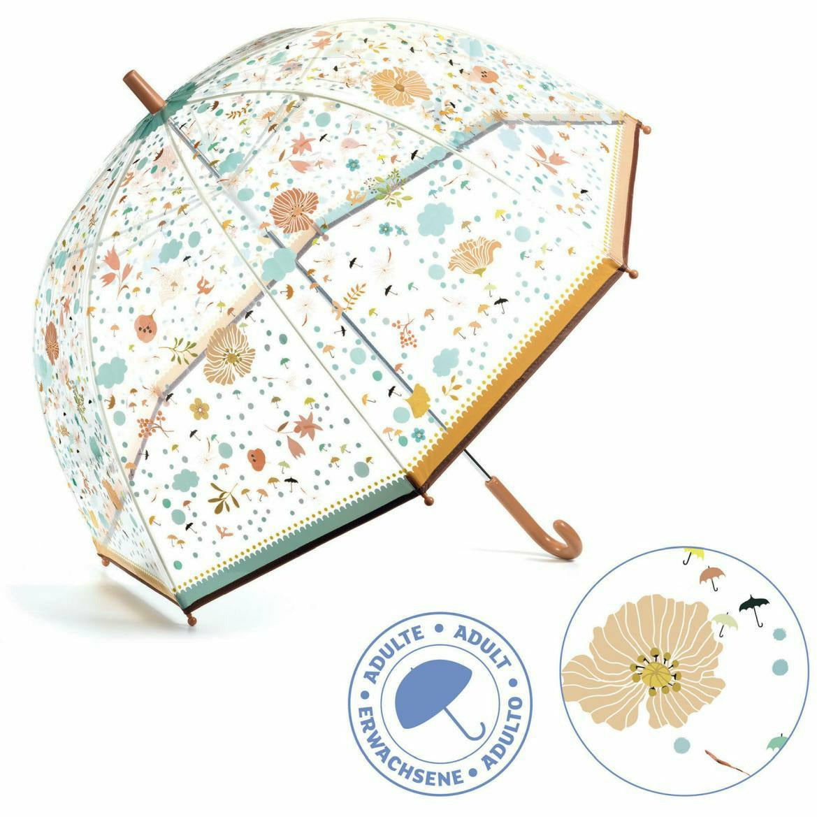 Djeco | Regenschirm Kleine Blumen Erwachsenengröße