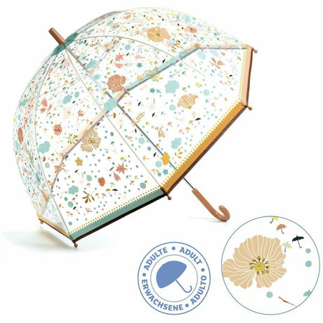 Djeco | Regenschirm Kleine Blumen Erwachsenengröße