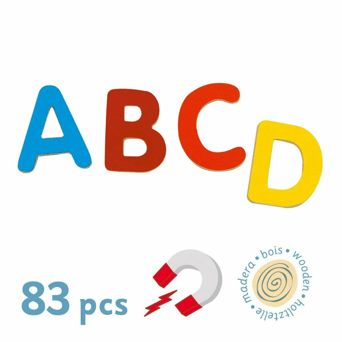Djeco | Holz Magnete: 83 small letters