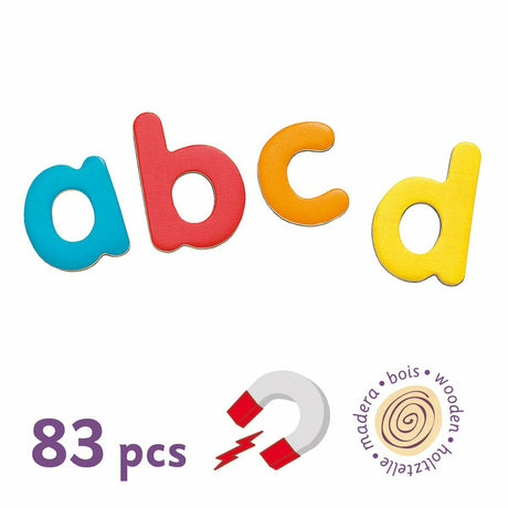 Djeco | Holz Magnete: 83 script letters