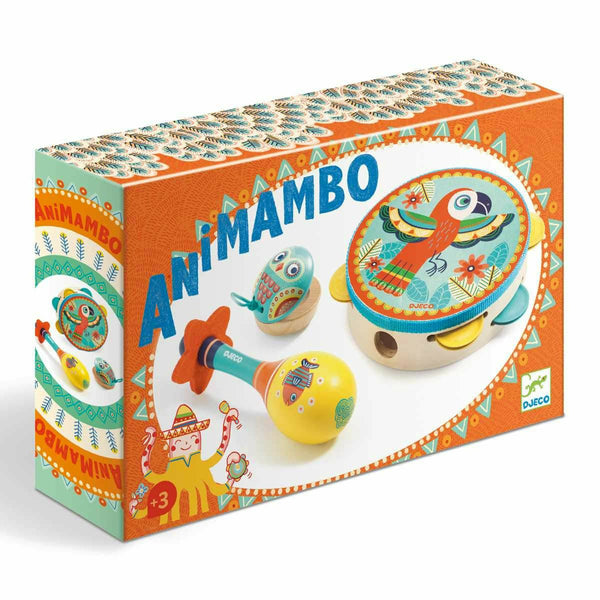 Djeco | Animambo: Set 3 Instrumenten: Tambourine, maracas, castanet *