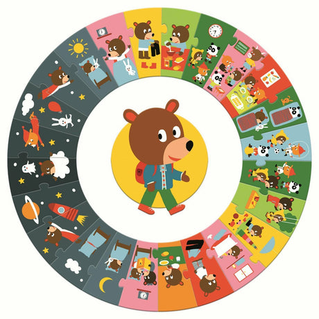 Djeco | Bodenpuzzle: Der Tag