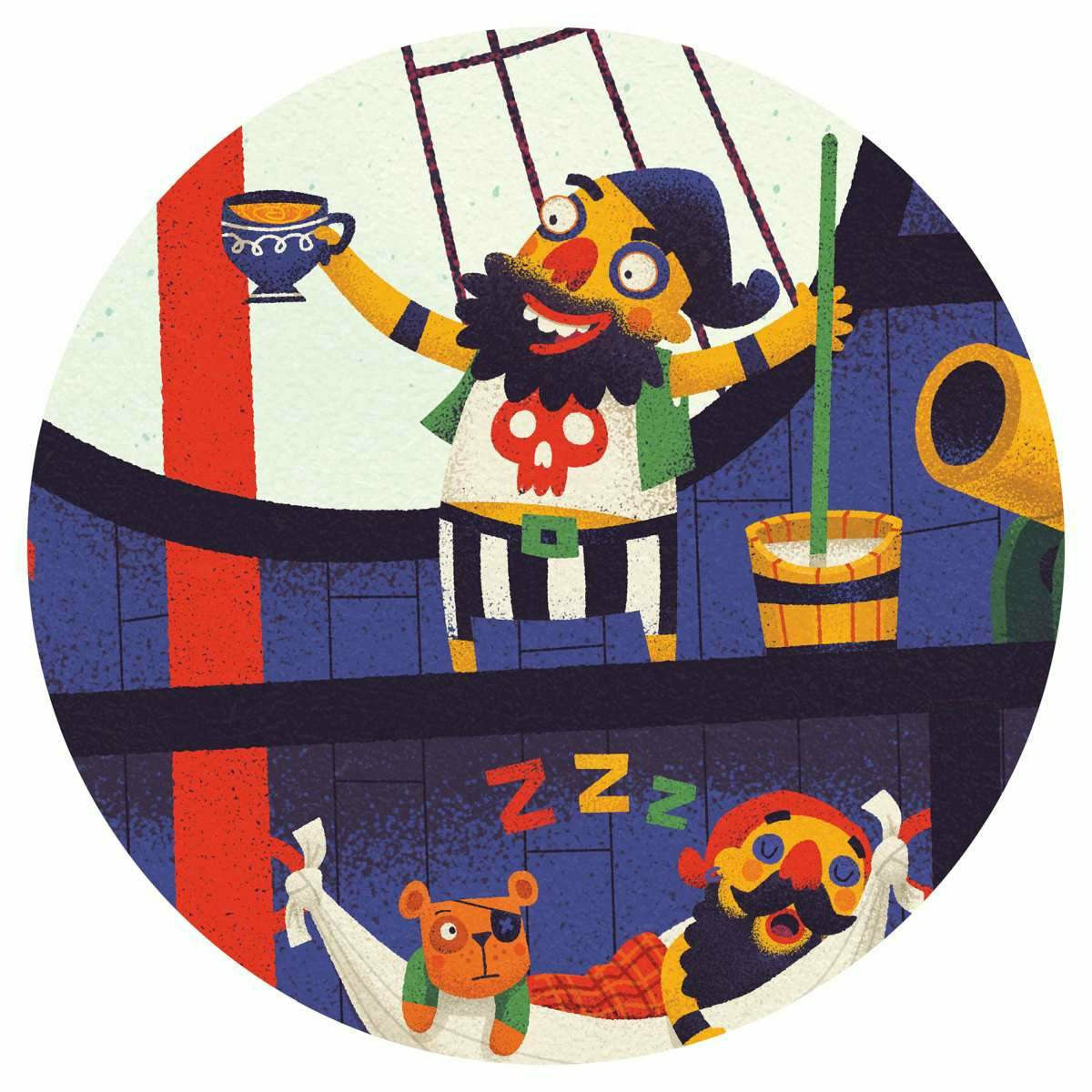 Djeco | Bodenpuzzle: Das Piratenschiff - 36 Stk.