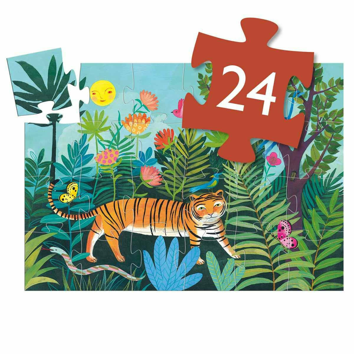 Djeco | Formen Puzzle: The tiger's walk - 24Stk. *