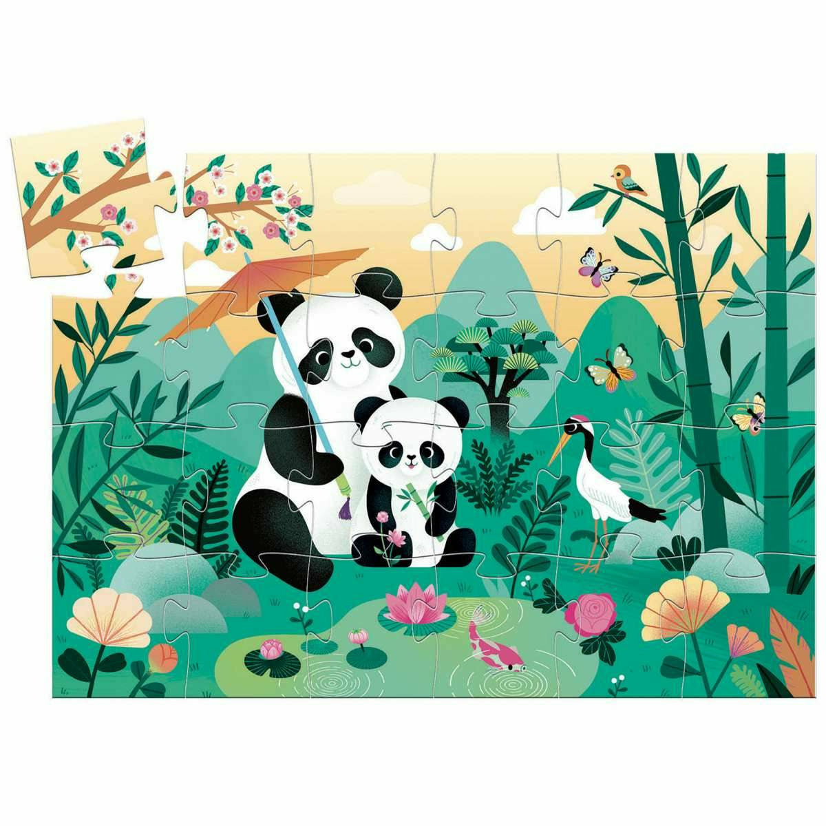 Djeco | Formen Puzzle: Leo der Panda 24 Teile