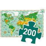 Djeco | Wimmelpuzzle: Weltreise + Booklet - 200 Stk.