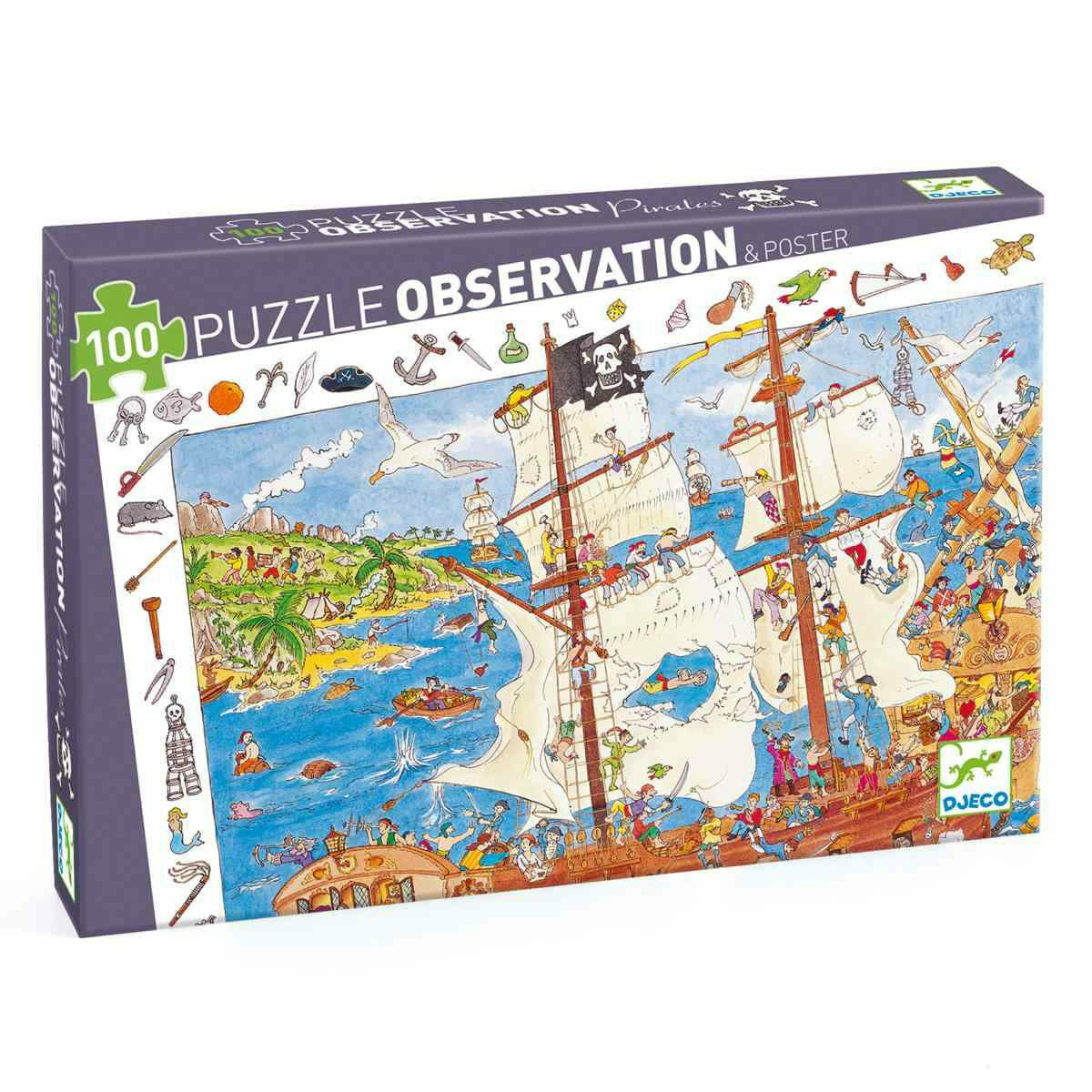 Djeco | Wimmelpuzzle: Piraten - 100 Stk.