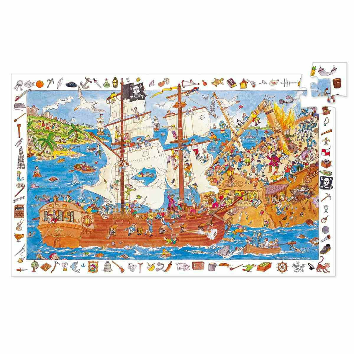 Djeco | Wimmelpuzzle: Piraten - 100 Stk.