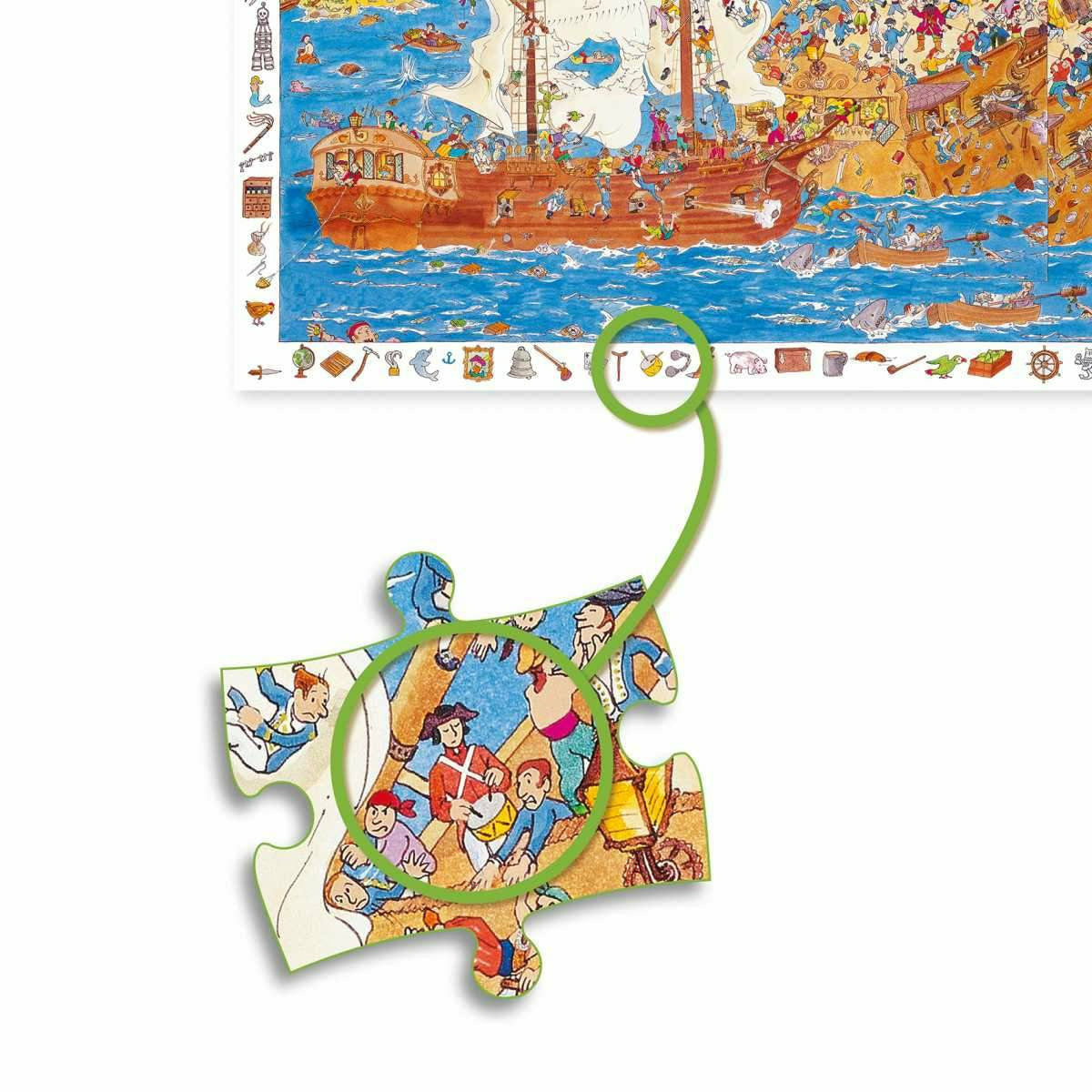 Djeco | Wimmelpuzzle: Piraten - 100 Stk.