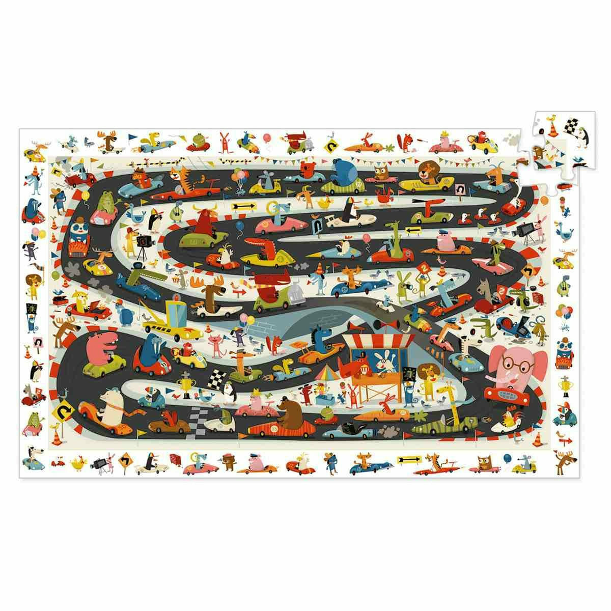 Djeco | Wimmelpuzzle: Auto Ralley - 54 Stk.