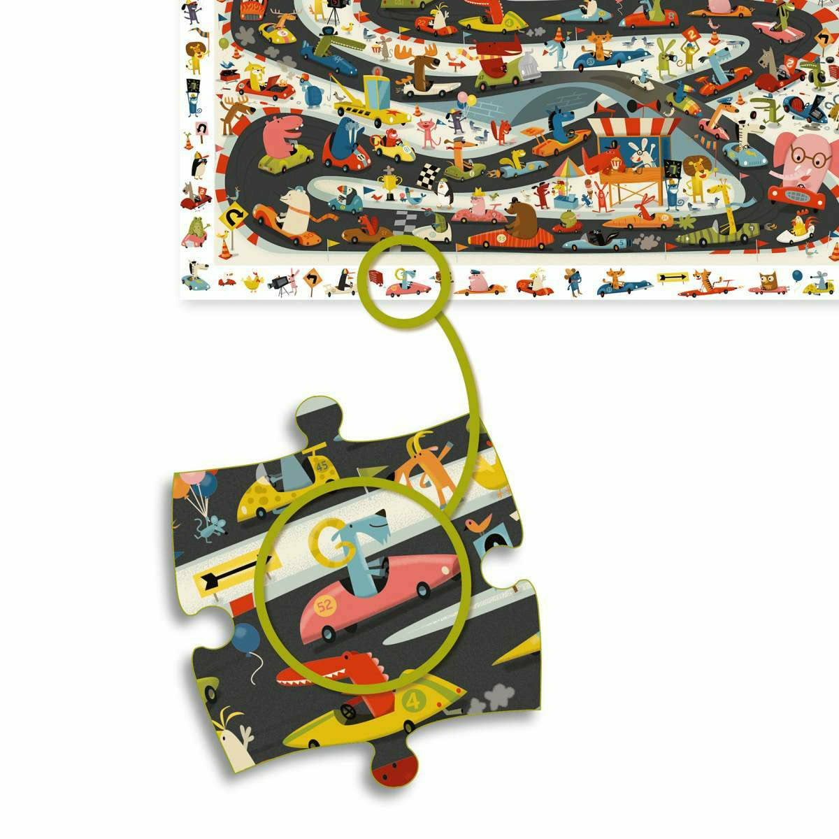 Djeco | Wimmelpuzzle: Auto Ralley - 54 Stk.