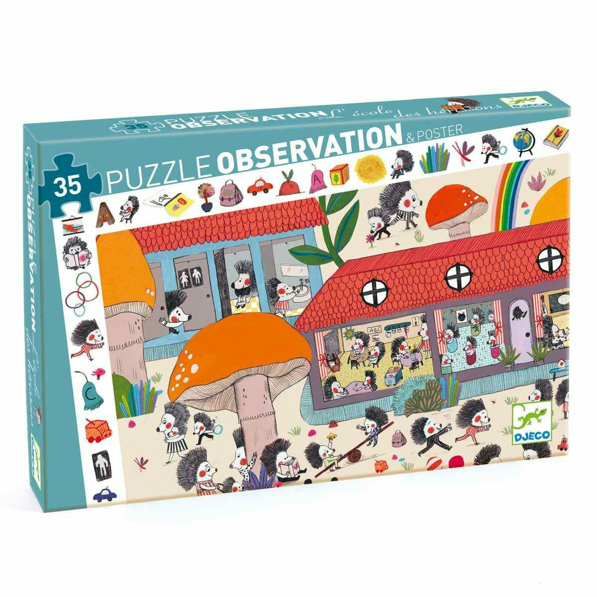 Djeco | Wimmelpuzzle: Die Igelschule -35 Stk.