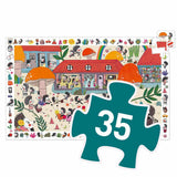 Djeco | Wimmelpuzzle: Die Igelschule -35 Stk.
