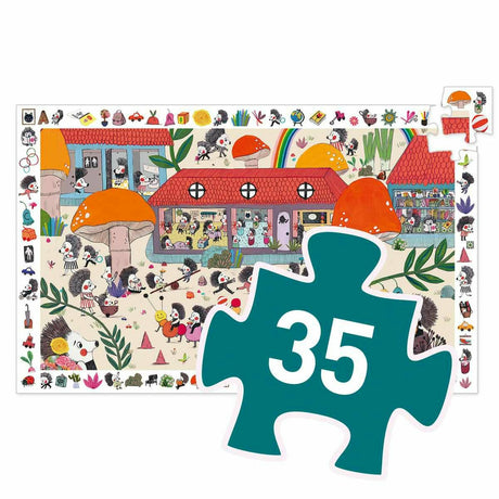 Djeco | Wimmelpuzzle: Die Igelschule -35 Stk.
