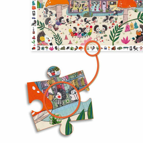 Djeco | Wimmelpuzzle: Die Igelschule -35 Stk.