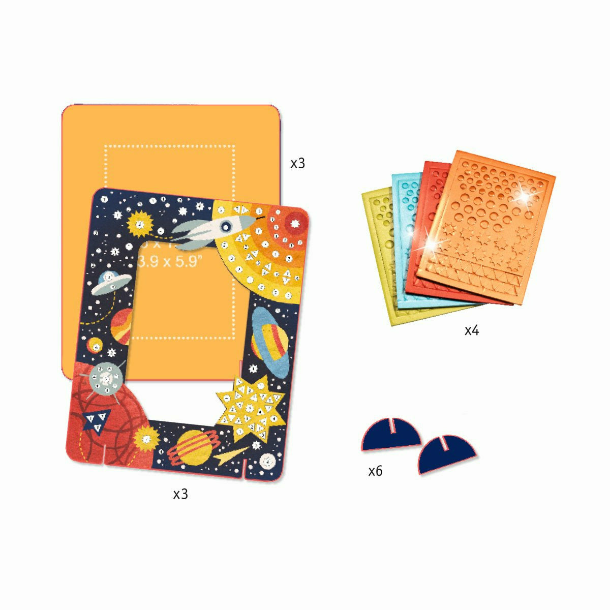 Djeco | Do it yourself: Mosaik-Bilderrahmen Im Weltraum
