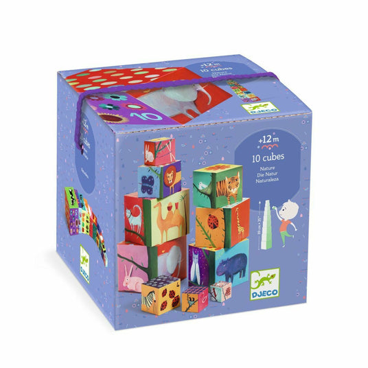 Djeco | Stapelturm: 10 nature and animal blocks