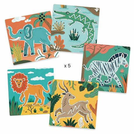 Djeco | Schablonen: Wilde Tiere