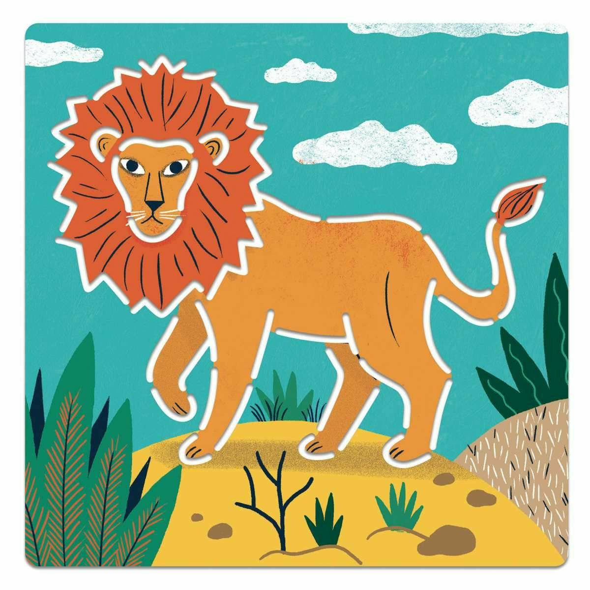Djeco | Schablonen: Wilde Tiere