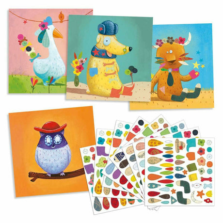Djeco | Sticker 3-6: Stickerbild Tiere