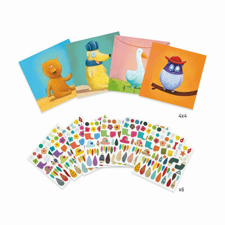 Djeco | Sticker 3-6: Stickerbild Tiere