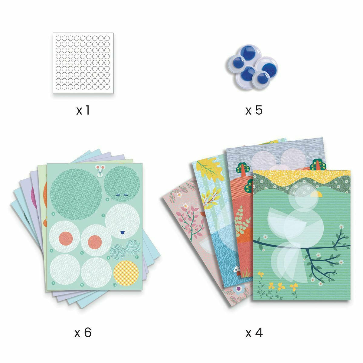 Djeco | Stickerbilder: Rundherum