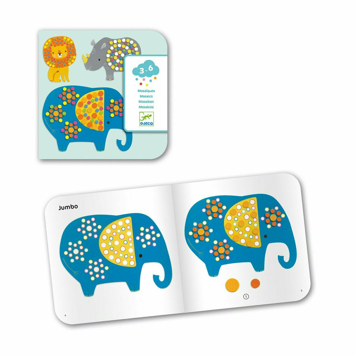 Djeco | Mosaiken für Kleine: Dschungeltiere