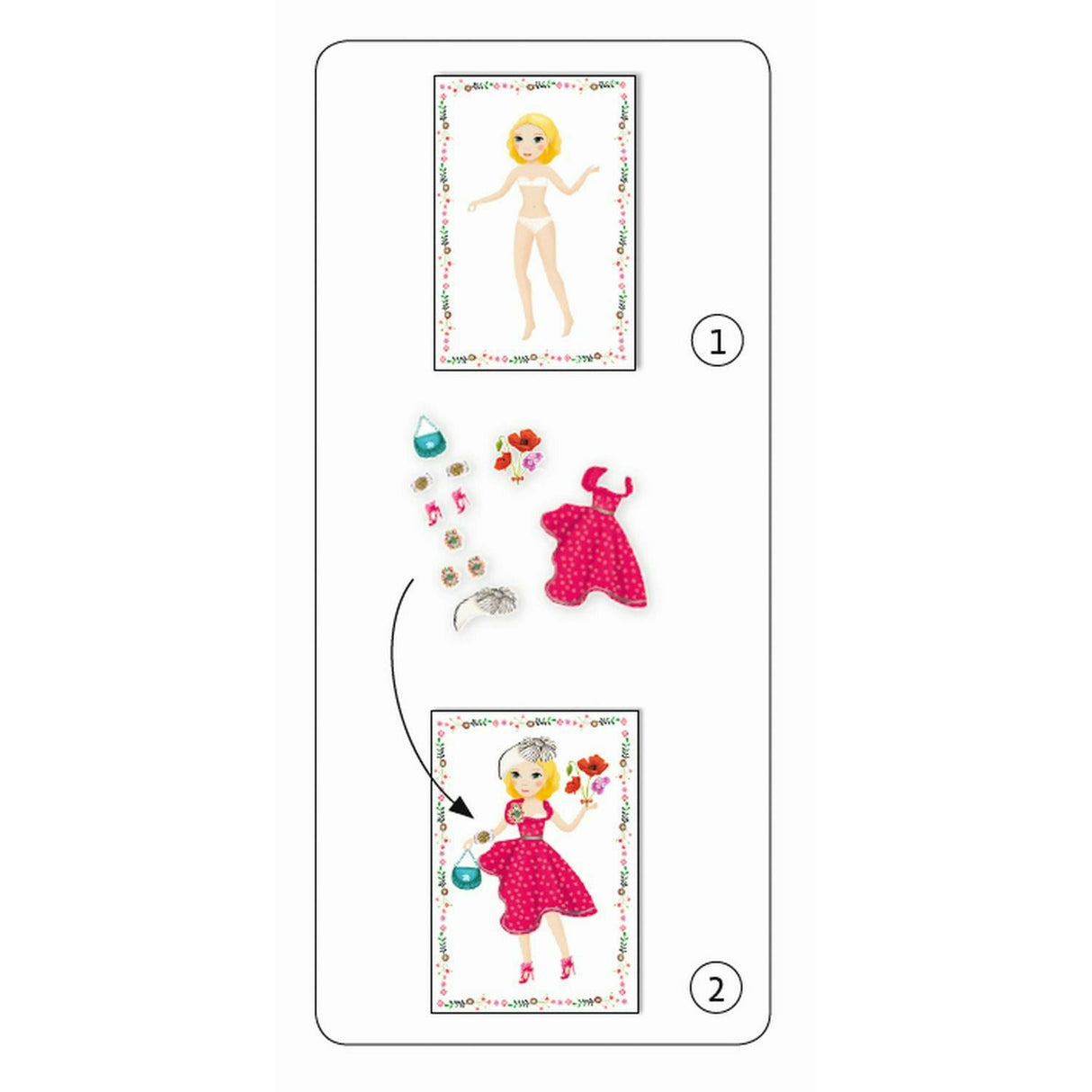 Djeco | Stickerpuppen: Papier Puppen - Massive fashion