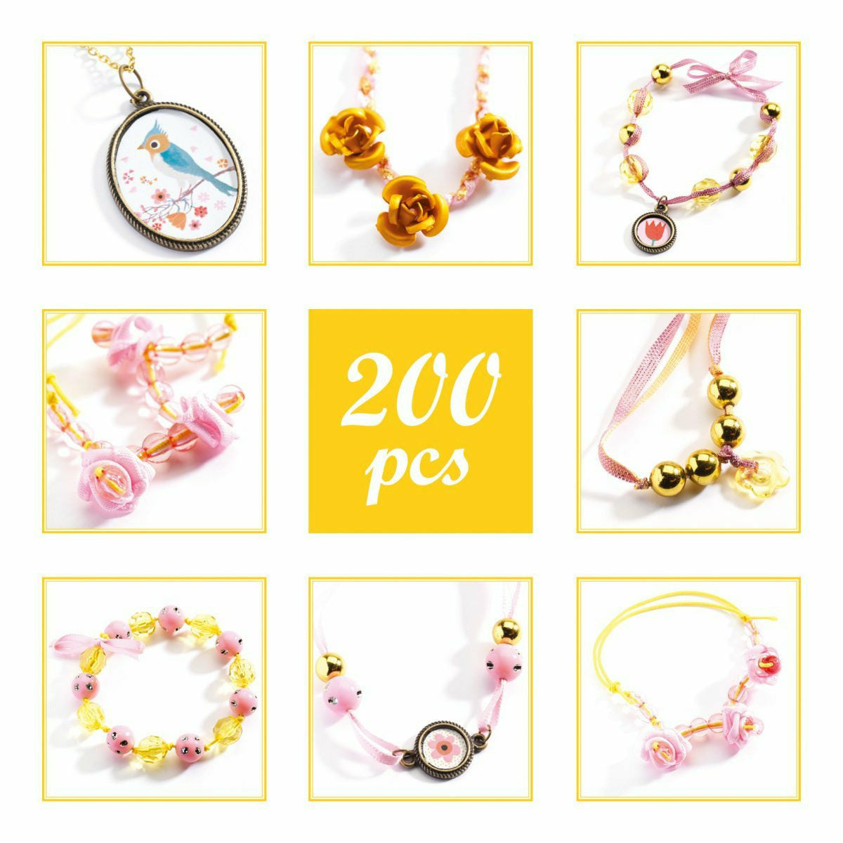 Djeco | Schmuck basteln: Perlen und Blumen