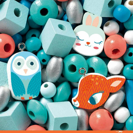 Djeco | Schmuck basteln: Holzperlen kleine Tiere