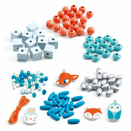 Djeco | Schmuck basteln: Holzperlen kleine Tiere