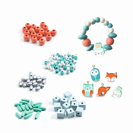 Djeco | Schmuck basteln: Holzperlen kleine Tiere