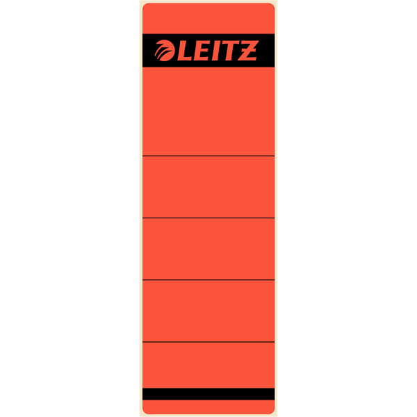Leitz Rückenschilder für Standard- und Hartpappe-Ordner - breite Ordner - rot