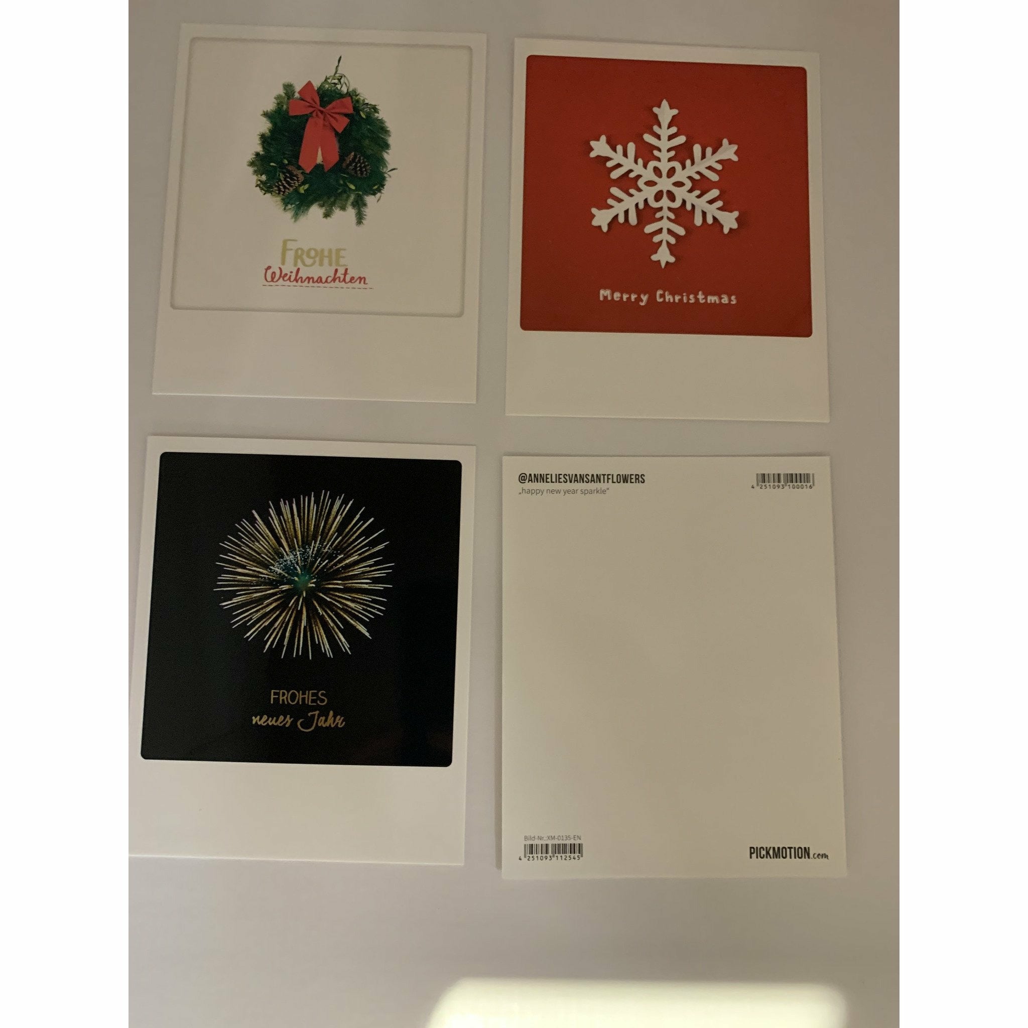 Pickmotion Weihnachts-/Neujahrskarten Set3 - 4tlg