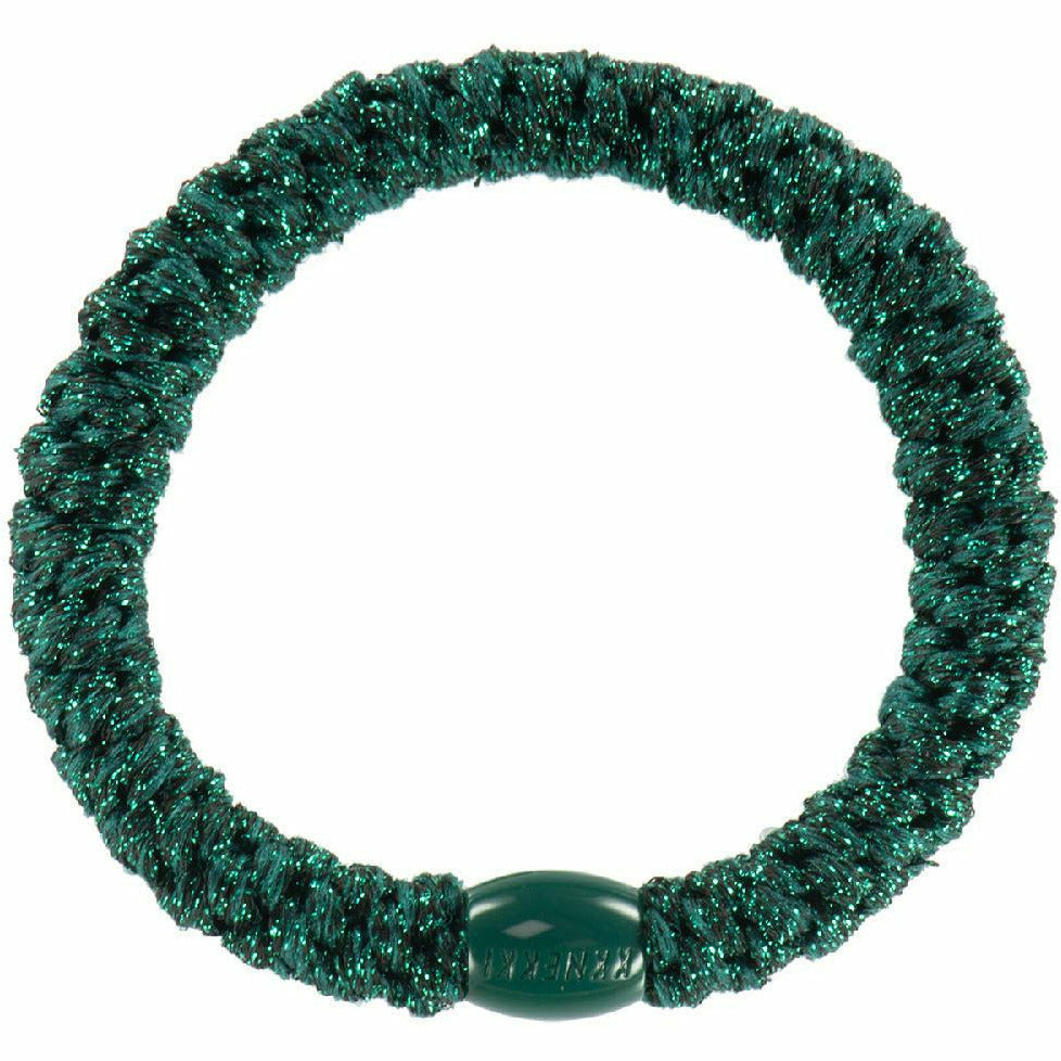 Kknekki | Haargummi - Forrest Green glitter - Waldgrün Glitzer