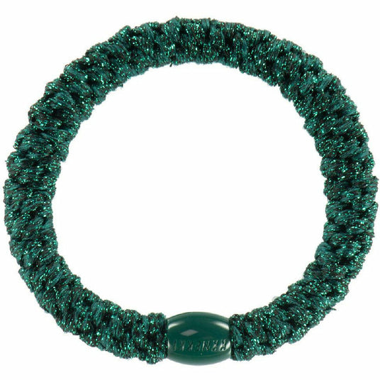 Kknekki | Haargummi - Forrest Green glitter - Waldgrün Glitzer