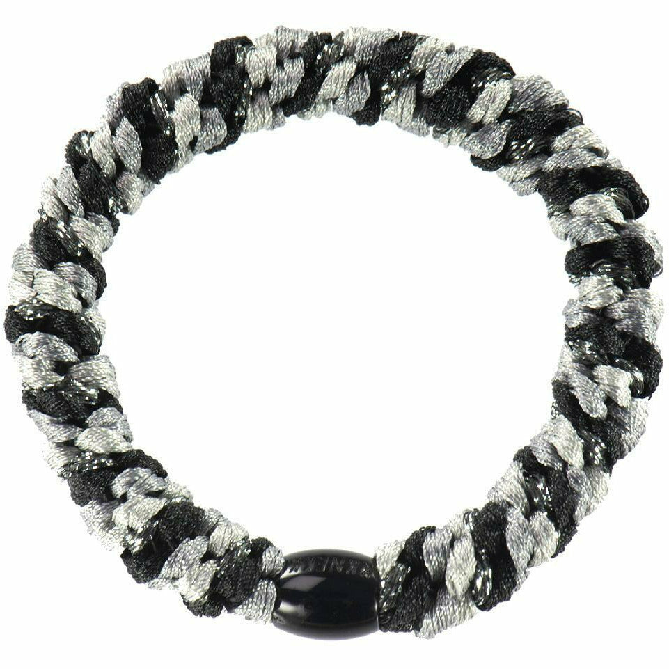 Kknekki | Haargummi - Mix Black-Grey glitter - Mix Schwarz-Grau Glitter