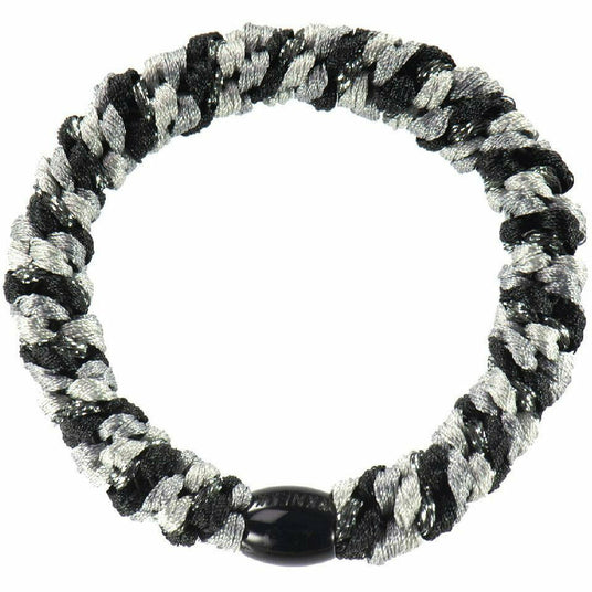 Kknekki | Haargummi - Mix Black-Grey glitter - Mix Schwarz-Grau Glitter
