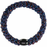 Kknekki | Haargummi - Navy-Red glitter - Marine-Rot glitzernd