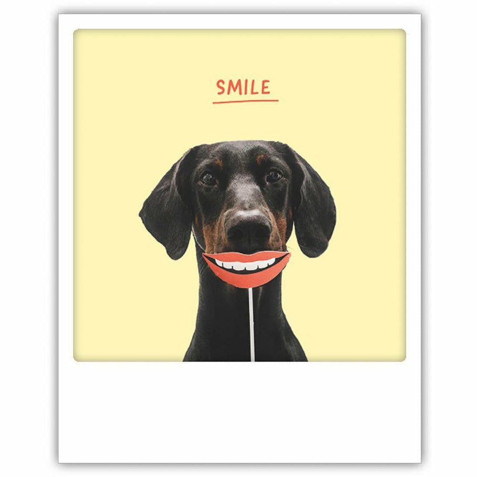 Postkarte | ab hier bitte lächeln