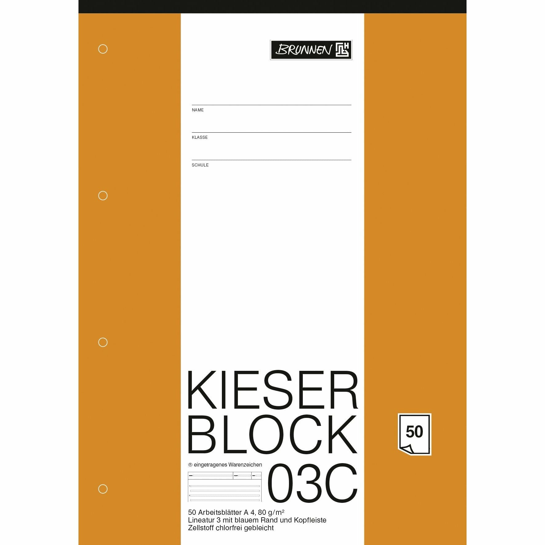 Block A4 Kieserblock Lin3 50Bl
