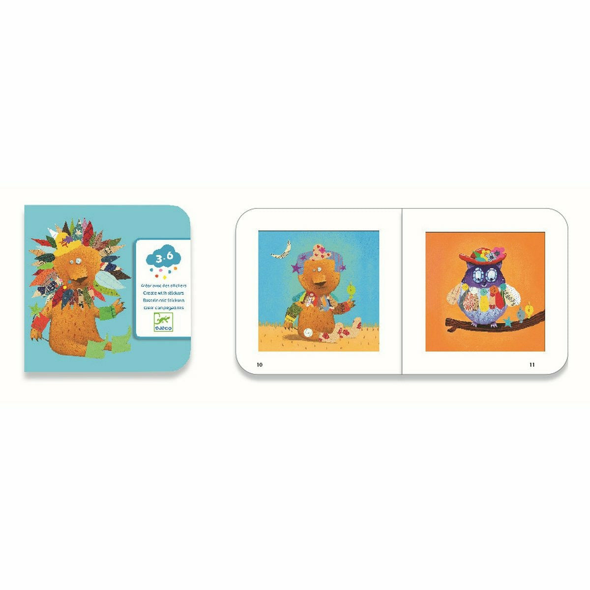 Djeco | Sticker 3-6: Stickerbild Tiere